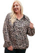 Leopard Plus Size Active Leopard Print Hoodie